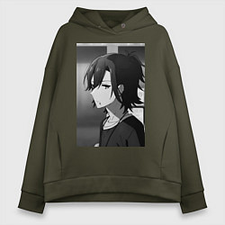 Толстовка оверсайз женская Хоримия Изуми Миямура, цвет: хаки