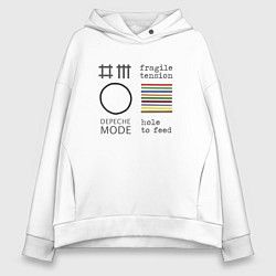 Толстовка оверсайз женская Depeche Mode - Hole To Feed cover, цвет: белый