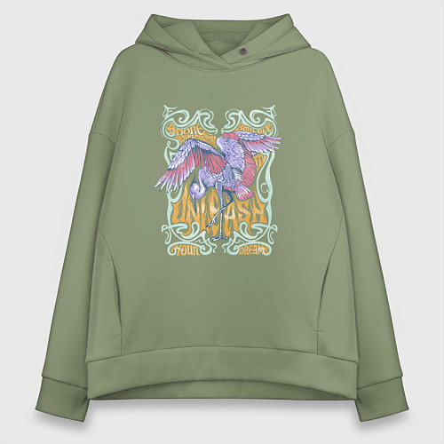 Женское худи оверсайз Раскройте свою мечту / Авокадо – фото 1