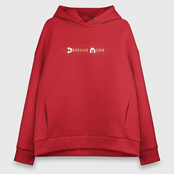 Толстовка оверсайз женская Depeche Mode - Spirit album logo, цвет: красный