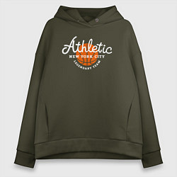 Толстовка оверсайз женская Athletic basketball, цвет: хаки