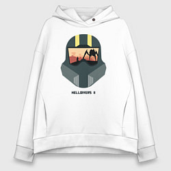 Женское худи оверсайз Helldivers: Paratrooper Helmet