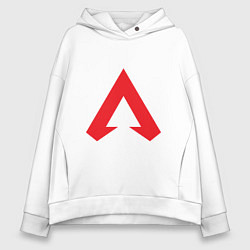 Толстовка оверсайз женская Logo apex legends, цвет: белый