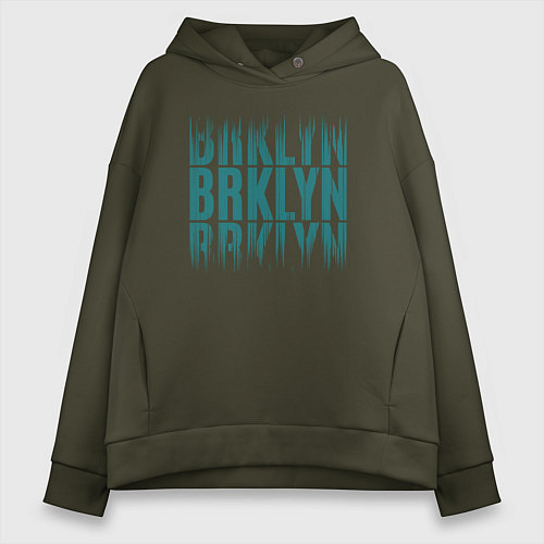 Женское худи оверсайз Brklyn / Хаки – фото 1