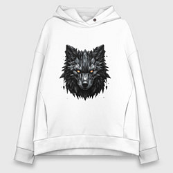 Толстовка оверсайз женская Графитовый волк, цвет: белый