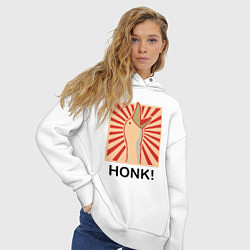 Толстовка оверсайз женская Гусь honk, цвет: белый — фото 2