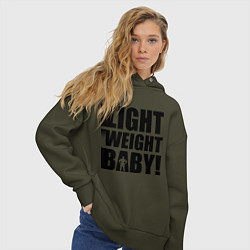 Толстовка оверсайз женская Light weight baby, цвет: хаки — фото 2