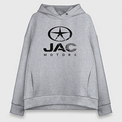 Толстовка оверсайз женская Jac - logo, цвет: меланж