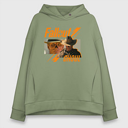 Толстовка оверсайз женская Гуль - Фаллаут, цвет: авокадо