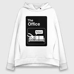 Толстовка оверсайз женская Паркур и офис, цвет: белый