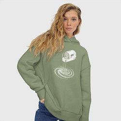 Толстовка оверсайз женская Космический миксер, цвет: авокадо — фото 2