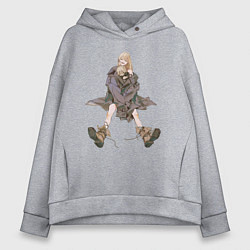 Толстовка оверсайз женская Ведьма и чудовище Гидо, цвет: меланж