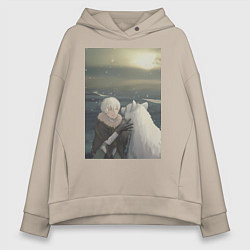 Толстовка оверсайз женская Для тебя Бессмертный Фуши, цвет: миндальный