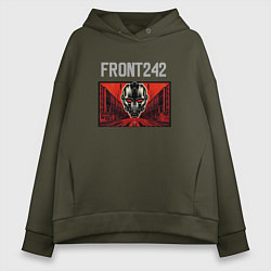 Женское худи оверсайз Front 242 - tour with fla