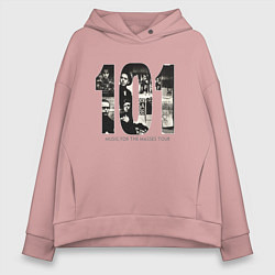 Толстовка оверсайз женская Depeche Mode - Pasadena, цвет: пыльно-розовый