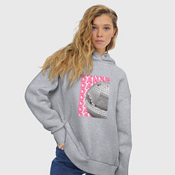 Толстовка оверсайз женская Ретро диско шар dance, цвет: меланж — фото 2