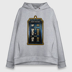 Толстовка оверсайз женская Tardis Sherlock, цвет: меланж