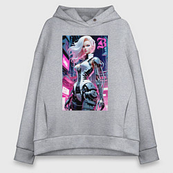 Женское худи оверсайз Pretty Barbie blond - cyberpunk ai art