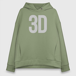 Женское худи оверсайз 3D