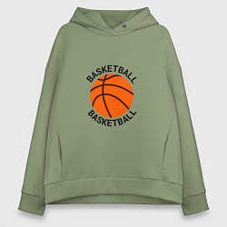 Женское худи оверсайз Эмблема баскетбольный мяч basketball