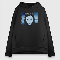 Толстовка оверсайз женская Evanescence rock, цвет: черный