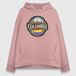 Толстовка оверсайз женская Columbia, цвет: пыльно-розовый