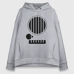 Толстовка оверсайз женская Моя гитара, цвет: меланж