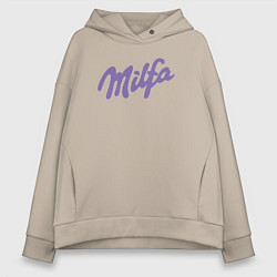 Толстовка оверсайз женская Milfa в стиле milka, цвет: миндальный