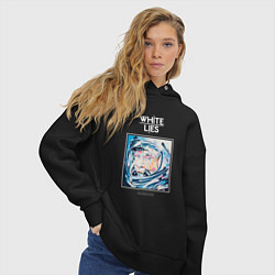 Толстовка оверсайз женская White Lies - Big TV new merch, цвет: черный — фото 2