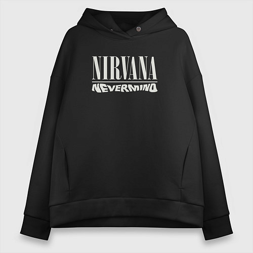 Женское худи оверсайз Nevermind Nirvana / Черный – фото 1