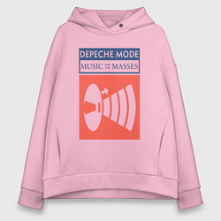 Толстовка оверсайз женская Depeche Mode - Music for the masses merch, цвет: светло-розовый