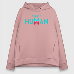 Толстовка оверсайз женская Once human logo, цвет: пыльно-розовый