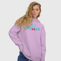 Толстовка оверсайз женская Once human logo, цвет: лаванда — фото 2