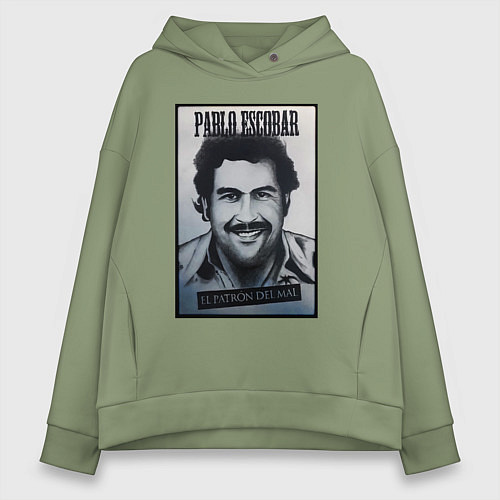 Женское худи оверсайз Escobar draw portrait / Авокадо – фото 1