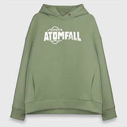 Толстовка оверсайз женская Atomfall logo, цвет: авокадо