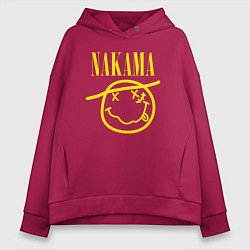 Толстовка оверсайз женская One piece - monkey d luffy by anet-garol, цвет: маджента