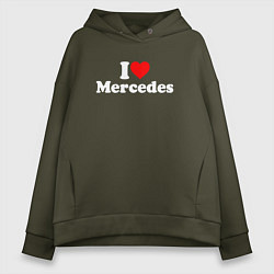 Женское худи оверсайз I love Mercedes