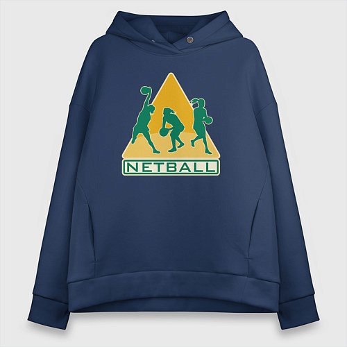 Женское худи оверсайз Netball / Тёмно-синий – фото 1