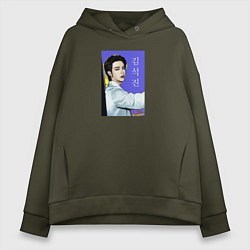 Толстовка оверсайз женская Чин Butter, цвет: хаки