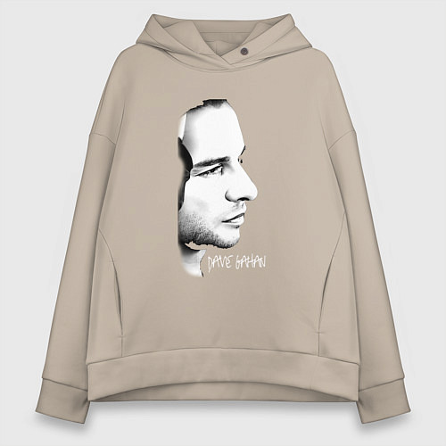 Женское худи оверсайз Dave Gahan from depeche mode face / Миндальный – фото 1