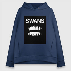 Толстовка оверсайз женская Swans Filth, цвет: тёмно-синий