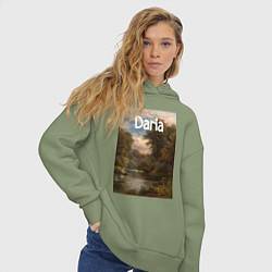 Толстовка оверсайз женская Daria речка, цвет: авокадо — фото 2