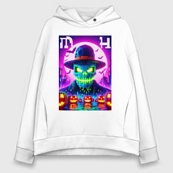 Женское худи оверсайз Minecraft and halloween collaboration - neon glow