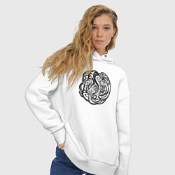 Толстовка оверсайз женская Природа в форме, цвет: белый — фото 2