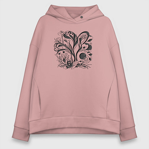 Женское худи оверсайз Природный модерн / Пыльно-розовый – фото 1