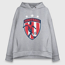 Толстовка оверсайз женская Stars football, цвет: меланж