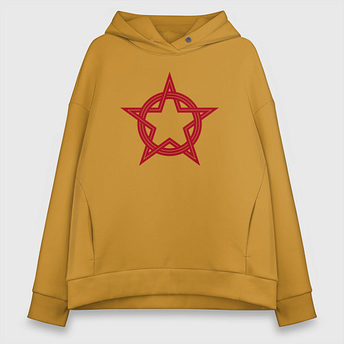 Женское худи оверсайз Red star USSR / Горчичный – фото 1