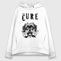 Толстовка оверсайз женская The Cure - rock dog, цвет: белый