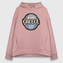 Толстовка оверсайз женская Greece, цвет: пыльно-розовый