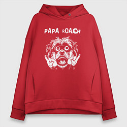 Женское худи оверсайз Papa Roach rock dog